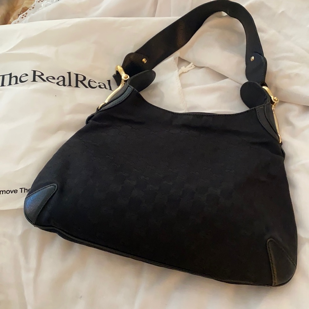 Authentic Gucci Canvas Shoulder Bag